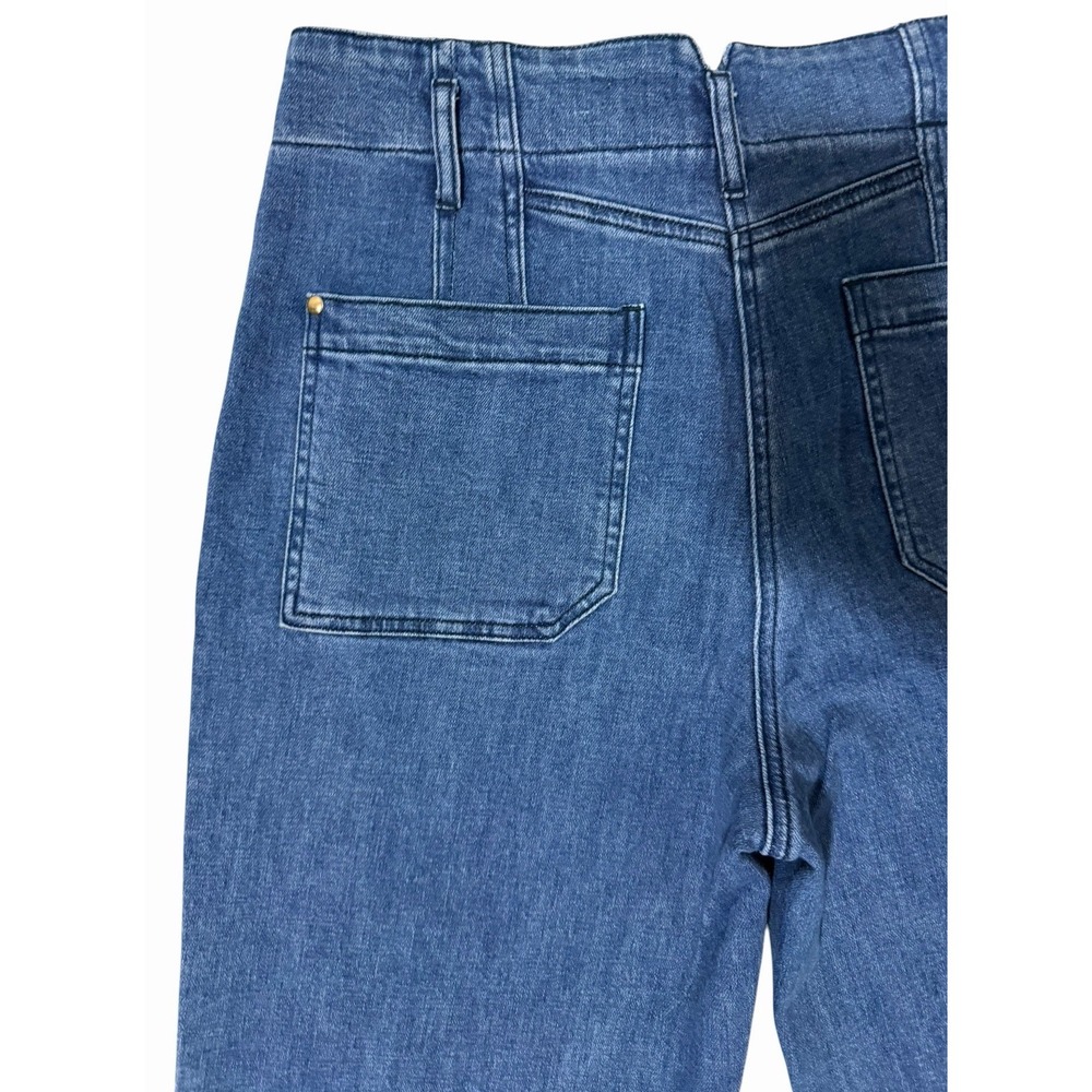 Maeve Anthropologie Junie Wide Leg High Rise Sailor Utility Trouser Jean Size 30 - Picture 10 of 15